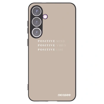 Picasee silikonowe czarne etui na Samsung Galaxy S24+ S926B 5G - Positive Vibes