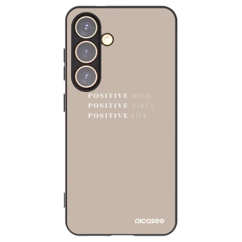 Picasee silikonowe czarne etui na Samsung Galaxy S24 S921B 5G - Positive Vibes