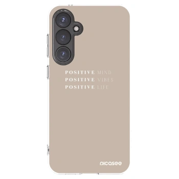Picasee silikonowe przeźroczyste etui na Samsung Galaxy S23 FE S711B - Positive Vibes
