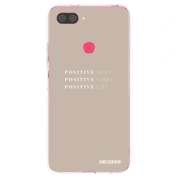 Picasee silikonowe przeźroczyste etui na Xiaomi Mi 8 Lite - Positive Vibes