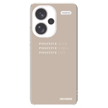 Picasee silikonowe przeźroczyste etui na Xiaomi Redmi Note 13 Pro+ 5G - Positive Vibes