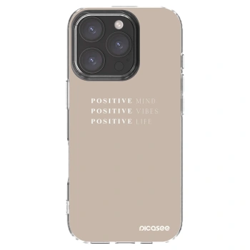 Picasee silikonowe przeźroczyste etui na Apple iPhone 16 Pro - Positive Vibes