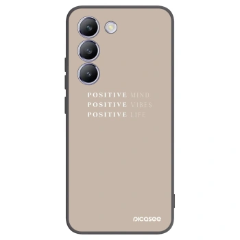 Picasee silikonowe czarne etui na Vivo V40 SE 5G - Positive Vibes