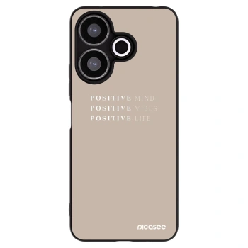 Picasee silikonowe czarne etui na Xiaomi Redmi 13 4G - Positive Vibes