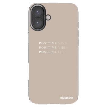 Picasee silikonowe przeźroczyste etui na Apple iPhone 16 Plus - Positive Vibes