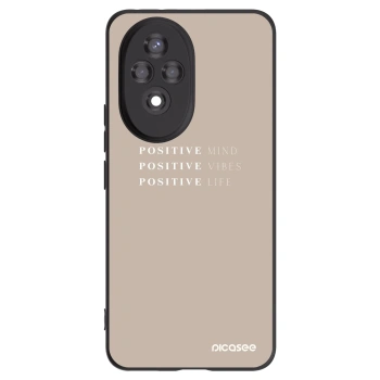 Picasee silikonowe czarne etui na Honor 200 5G - Positive Vibes