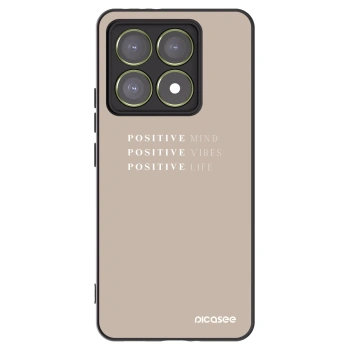 Picasee silikonowe czarne etui na Xiaomi 14T - Positive Vibes