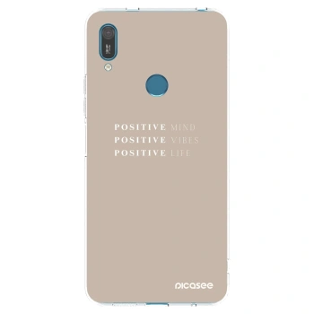 Picasee silikonowe przeźroczyste etui na Huawei Y7 2019 - Positive Vibes