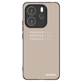 Picasee silikonowe czarne etui na Xiaomi Redmi Note 14 4G - Positive Vibes