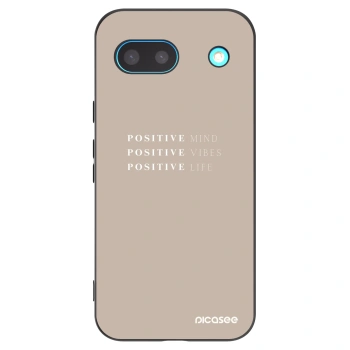Picasee silikonowe czarne etui na Google Pixel 8a - Positive Vibes