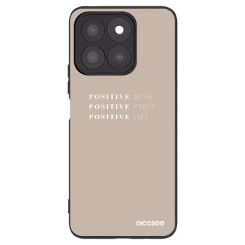 Picasee silikonowe czarne etui na Honor X8c - Positive Vibes