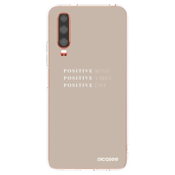Picasee silikonowe przeźroczyste etui na Huawei P30 - Positive Vibes