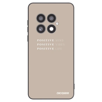 Picasee silikonowe czarne etui na OnePlus 13 5G - Positive Vibes