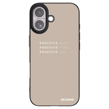 Picasee silikonowe czarne etui na Apple iPhone 17 - Positive Vibes