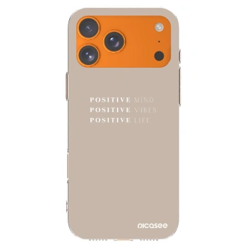 Picasee silikonowe przeźroczyste etui na Apple iPhone 17 Pro Max - Positive Vibes