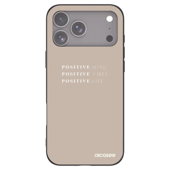 Picasee silikonowe czarne etui na Apple iPhone 17 Pro Max - Positive Vibes