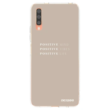 Picasee silikonowe przeźroczyste etui na Samsung Galaxy A70 A705F - Positive Vibes