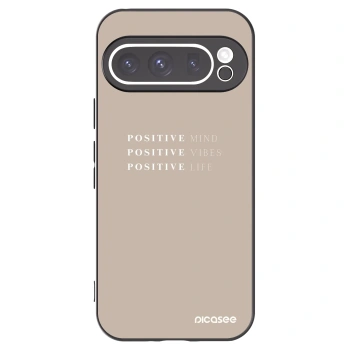 Picasee silikonowe czarne etui na Google Pixel 9 Pro XL - Positive Vibes