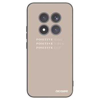 Picasee silikonowe czarne etui na Xiaomi Redmi Note 15 Pro+ - Positive Vibes