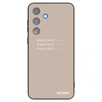 Picasee silikonowe czarne etui na Samsung Galaxy S25 FE 5G - Positive Vibes