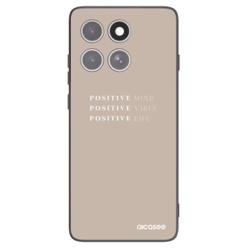 Picasee silikonowe czarne etui na Motorola Edge 60 Fusion - Positive Vibes