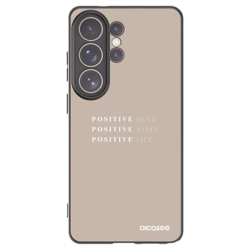 Picasee silikonowe czarne etui na Samsung Galaxy S26 Ultra - Positive Vibes