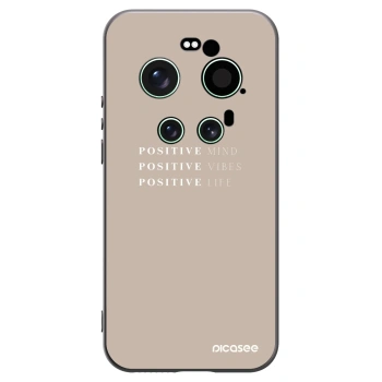 Picasee silikonowe czarne etui na Xiaomi 17 Ultra - Positive Vibes