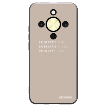 Picasee silikonowe czarne etui na Honor Magic8 Lite 5G - Positive Vibes