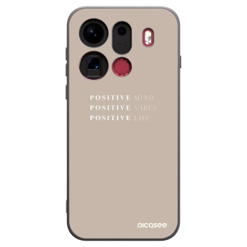 Picasee silikonowe czarne etui na OPPO Find X9 Pro - Positive Vibes