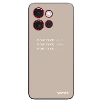Picasee silikonowe czarne etui na Motorola Edge 60 Neo 5G - Positive Vibes