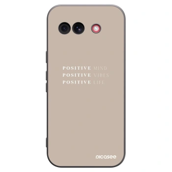 Picasee silikonowe czarne etui na Google Pixel 10a - Positive Vibes