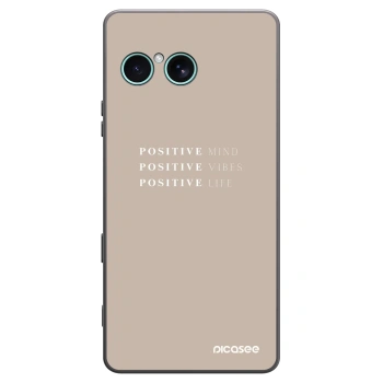 Picasee silikonowe czarne etui na Sony Xperia 10 VII - Positive Vibes