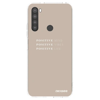 Picasee silikonowe przeźroczyste etui na Xiaomi Redmi Note 8 - Positive Vibes