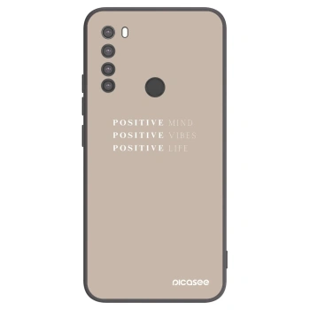 Picasee silikonowe czarne etui na Xiaomi Redmi Note 8 - Positive Vibes