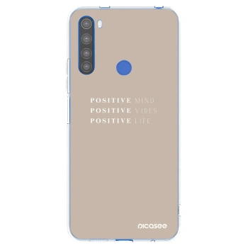 Picasee silikonowe przeźroczyste etui na Xiaomi Redmi Note 8T - Positive Vibes