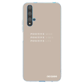 Picasee silikonowe przeźroczyste etui na Huawei Nova 5T - Positive Vibes