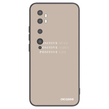 Picasee silikonowe czarne etui na Xiaomi Mi Note 10 (Pro) - Positive Vibes