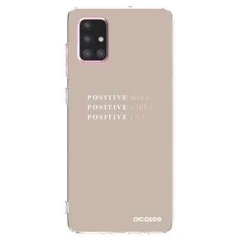 Picasee silikonowe przeźroczyste etui na Samsung Galaxy A71 A715F - Positive Vibes