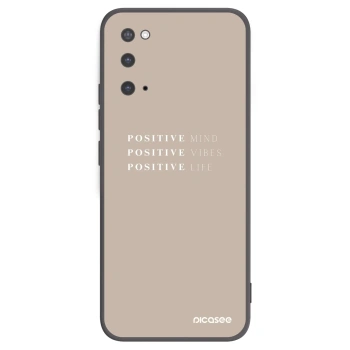Picasee silikonowe czarne etui na Samsung Galaxy S20 G980F - Positive Vibes