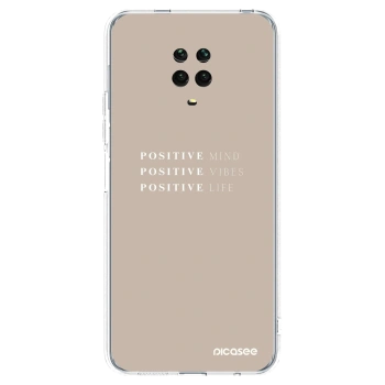 Picasee silikonowe przeźroczyste etui na Xiaomi Redmi Note 9S - Positive Vibes