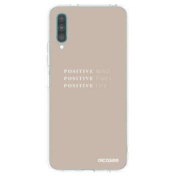 Picasee silikonowe przeźroczyste etui na Samsung Galaxy A30s A307F - Positive Vibes