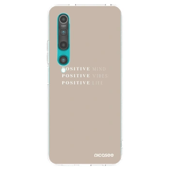 Picasee silikonowe przeźroczyste etui na Xiaomi Mi 10 - Positive Vibes