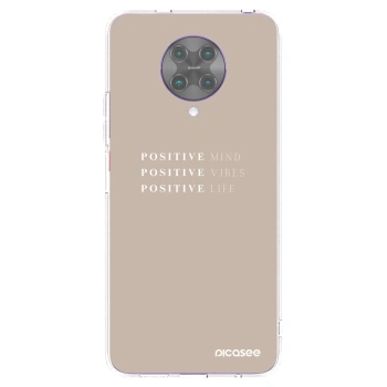 Picasee silikonowe przeźroczyste etui na Xiaomi Poco F2 Pro - Positive Vibes