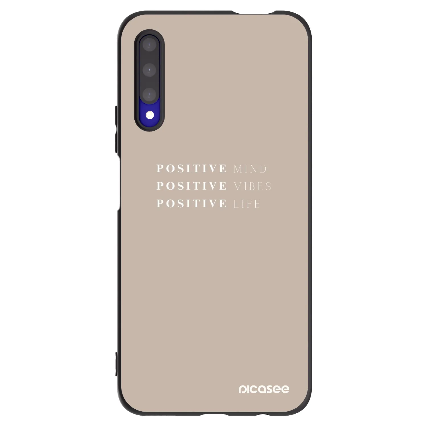 Picasee silikonowe czarne etui na Honor 9X Pro - Positive Vibes