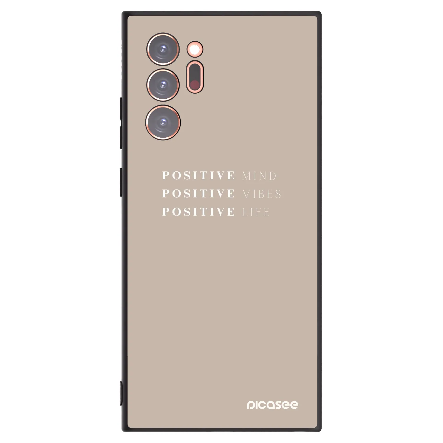 Picasee silikonowe czarne etui na Samsung Galaxy Note 20 Ultra - Positive Vibes