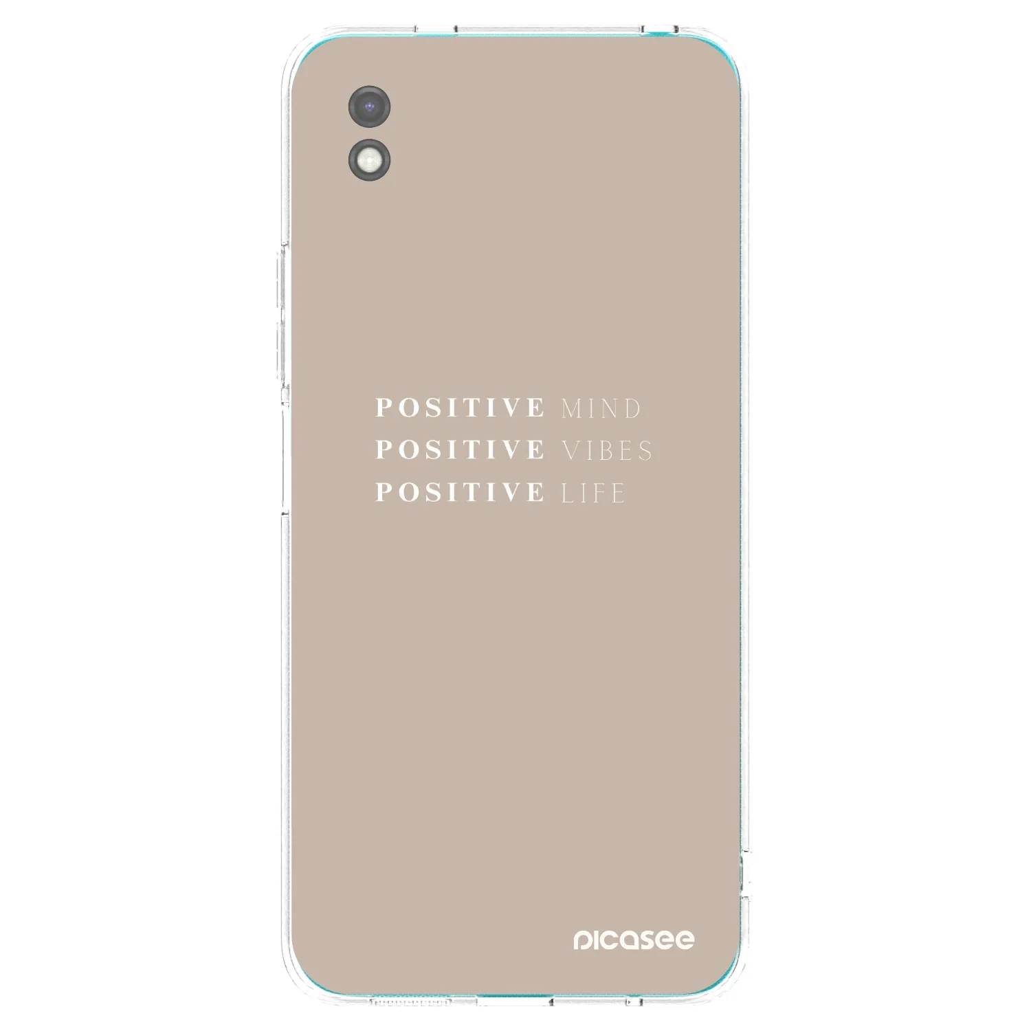 Picasee silikonowe czarne etui na Xiaomi Redmi 9A - Positive Vibes