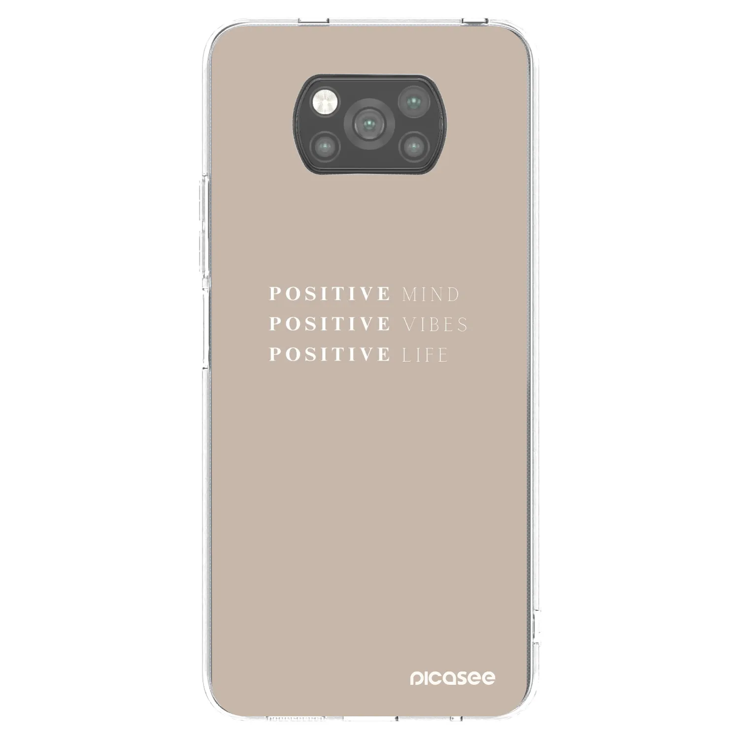 Picasee silikonowe czarne etui na Xiaomi Poco X3 - Positive Vibes