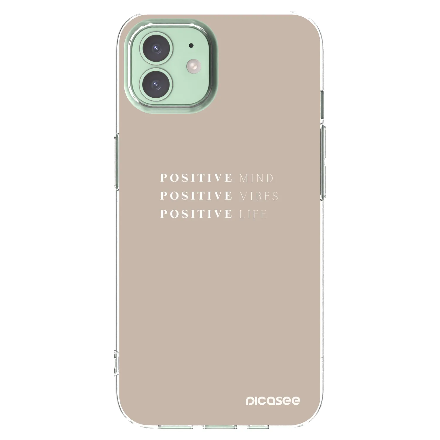 Picasee silikonowe przeźroczyste etui na Apple iPhone 12 Pro - Positive Vibes