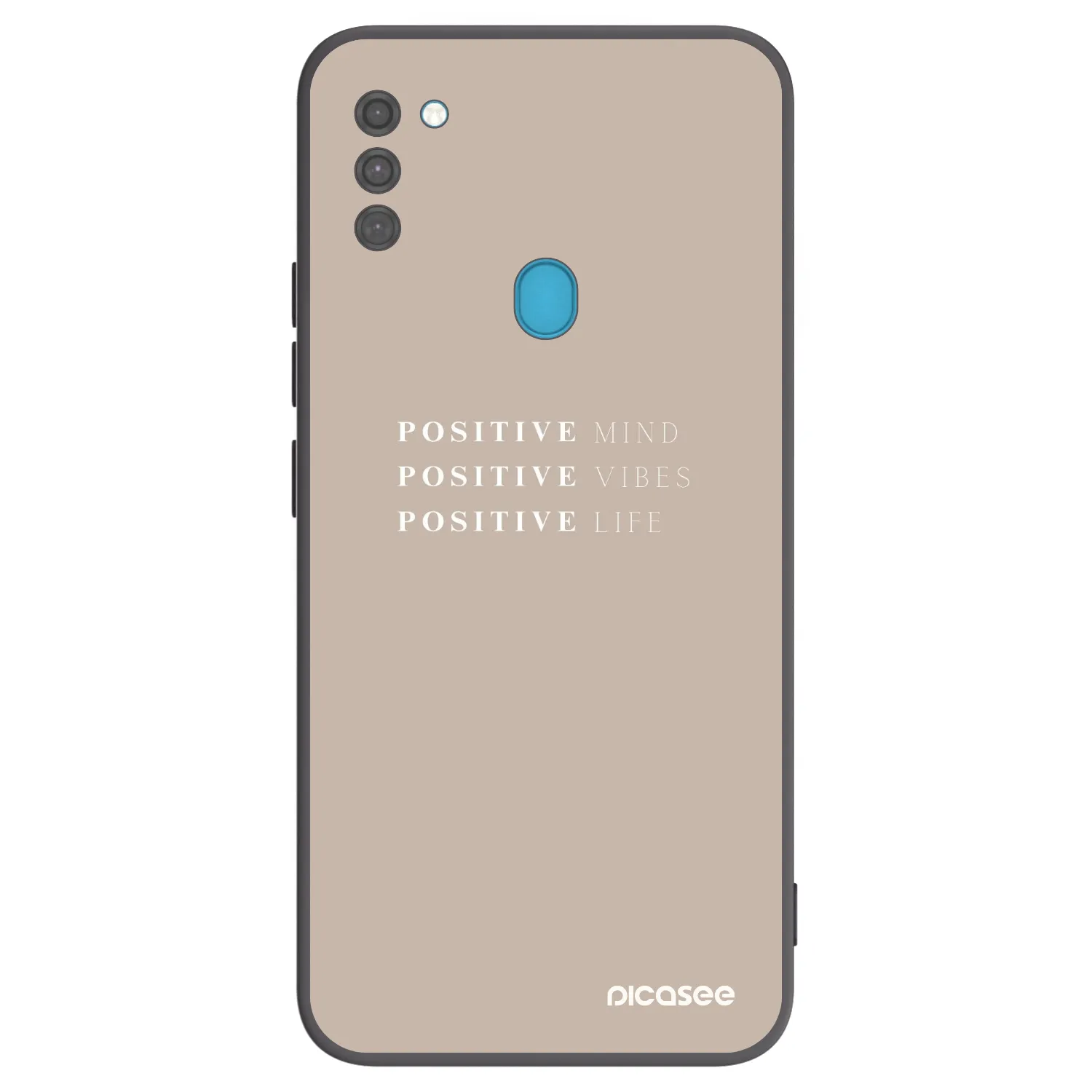 Picasee silikonowe czarne etui na Samsung Galaxy M11 - Positive Vibes