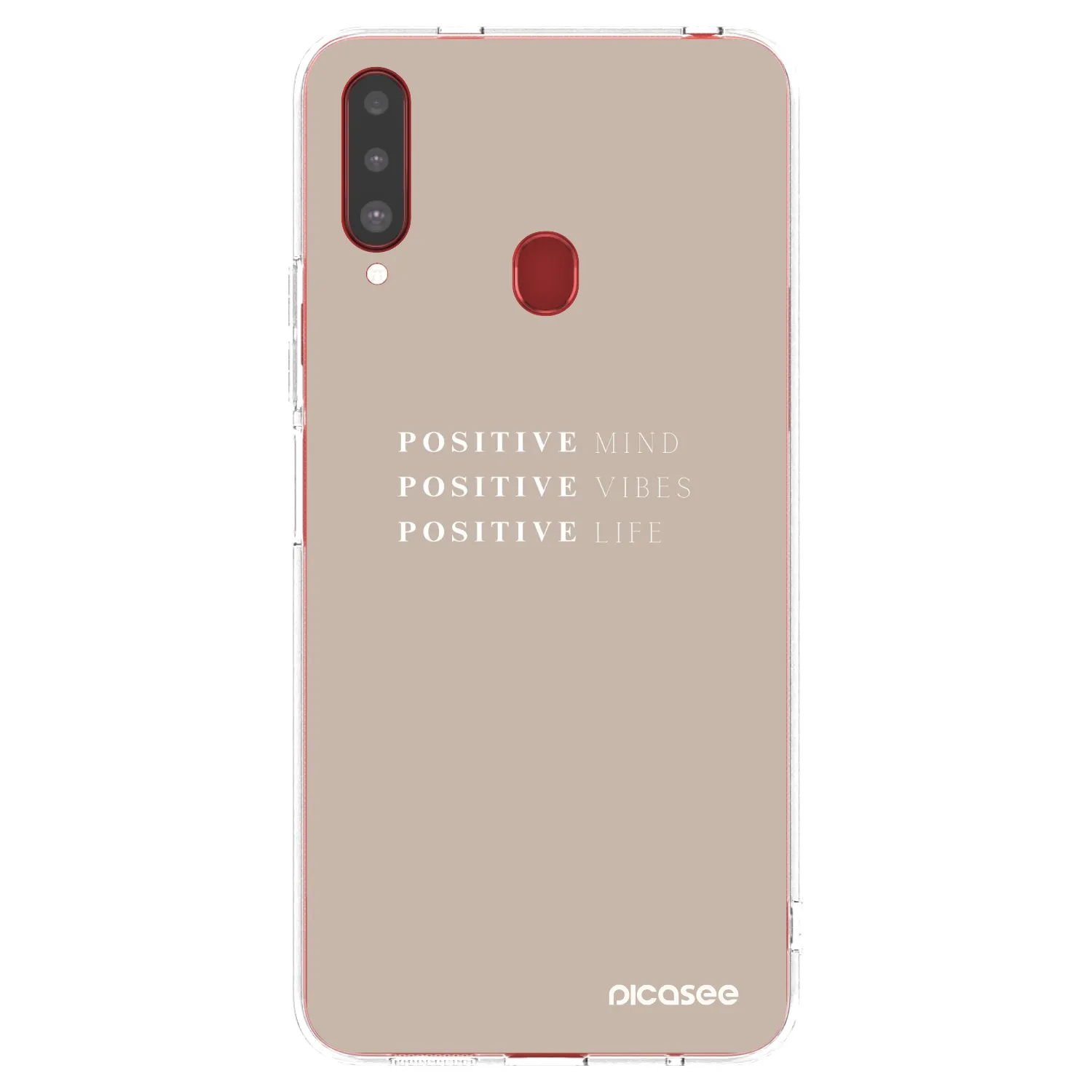 Picasee silikonowe przeźroczyste etui na Samsung Galaxy A20s - Positive Vibes